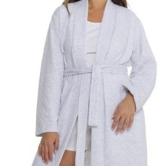 DAYDREAMS by Berkshire Home Soft Triple Knit Robe Dove Grey Size M NWT - Picture 3 of 5